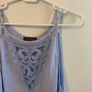 Sleeveless Blouse with Lace Panel
